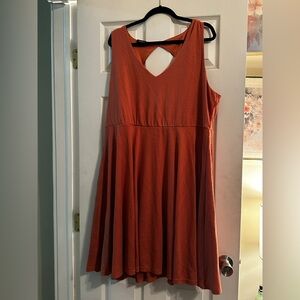 Burnt Orange Sleeveless Dress